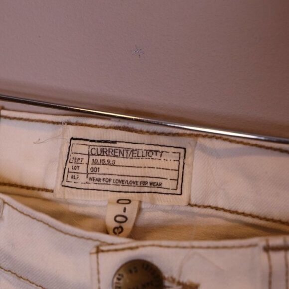 NWT Current Elliot Ankle Skinny White Jeans Sz 30 - Picture 4 of 5